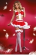 Sexi červeno-biely kostým Little Miss Christmas